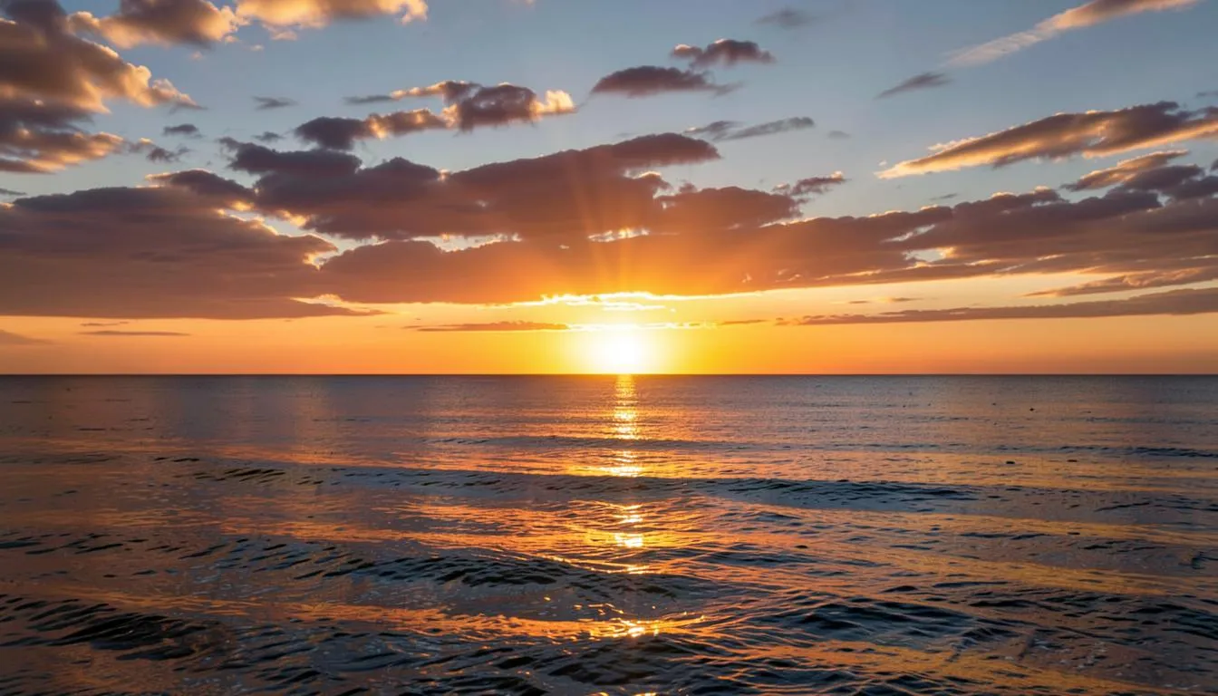 AI generated sunset over the ocean — FLUX.2 Klein text to image