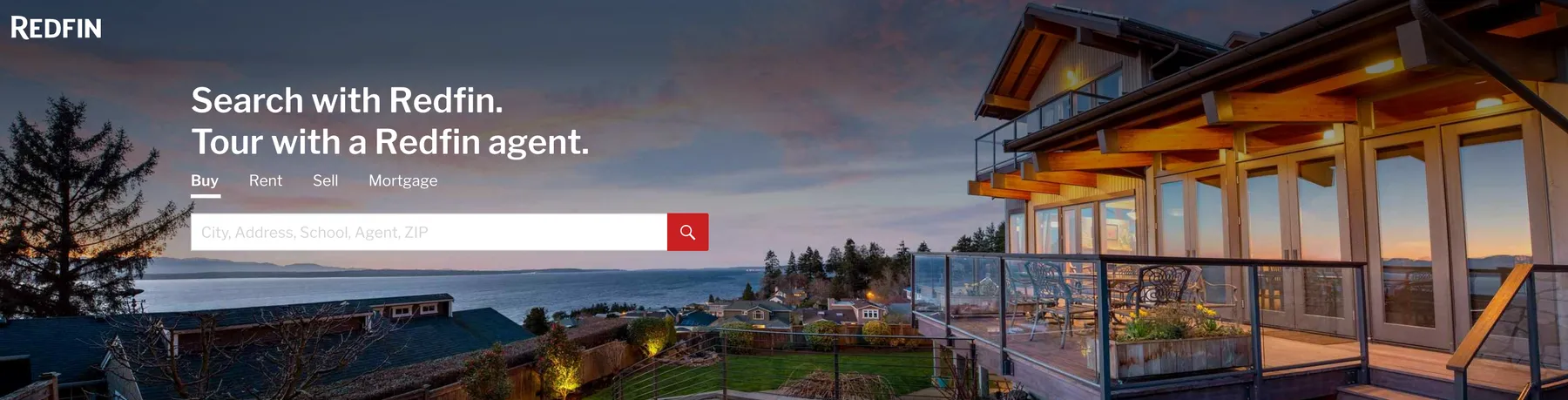Redfin website header