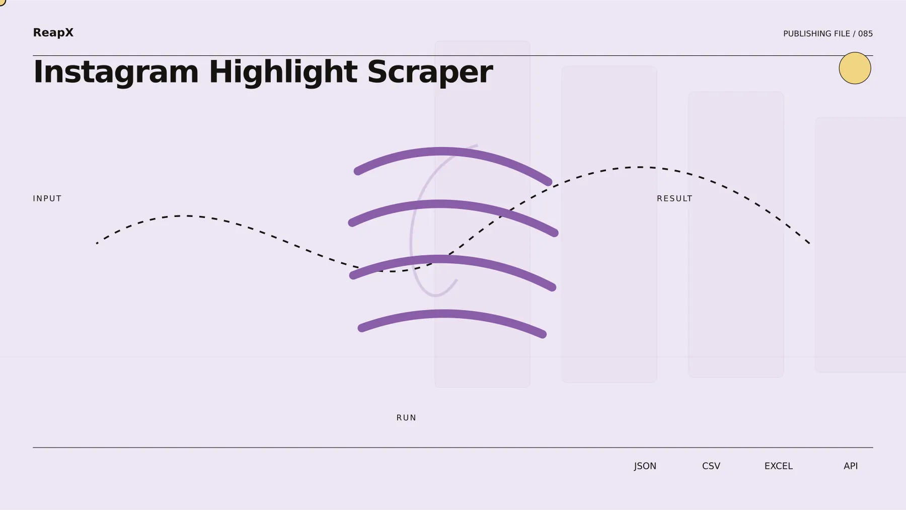 Instagram Highlight Scraper input and result demonstration