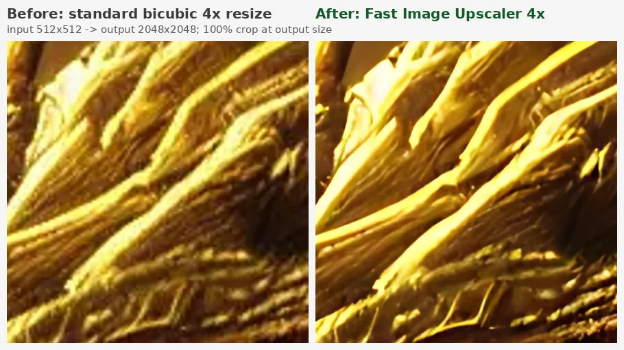 Gold dragon AI art: bicubic vs AI