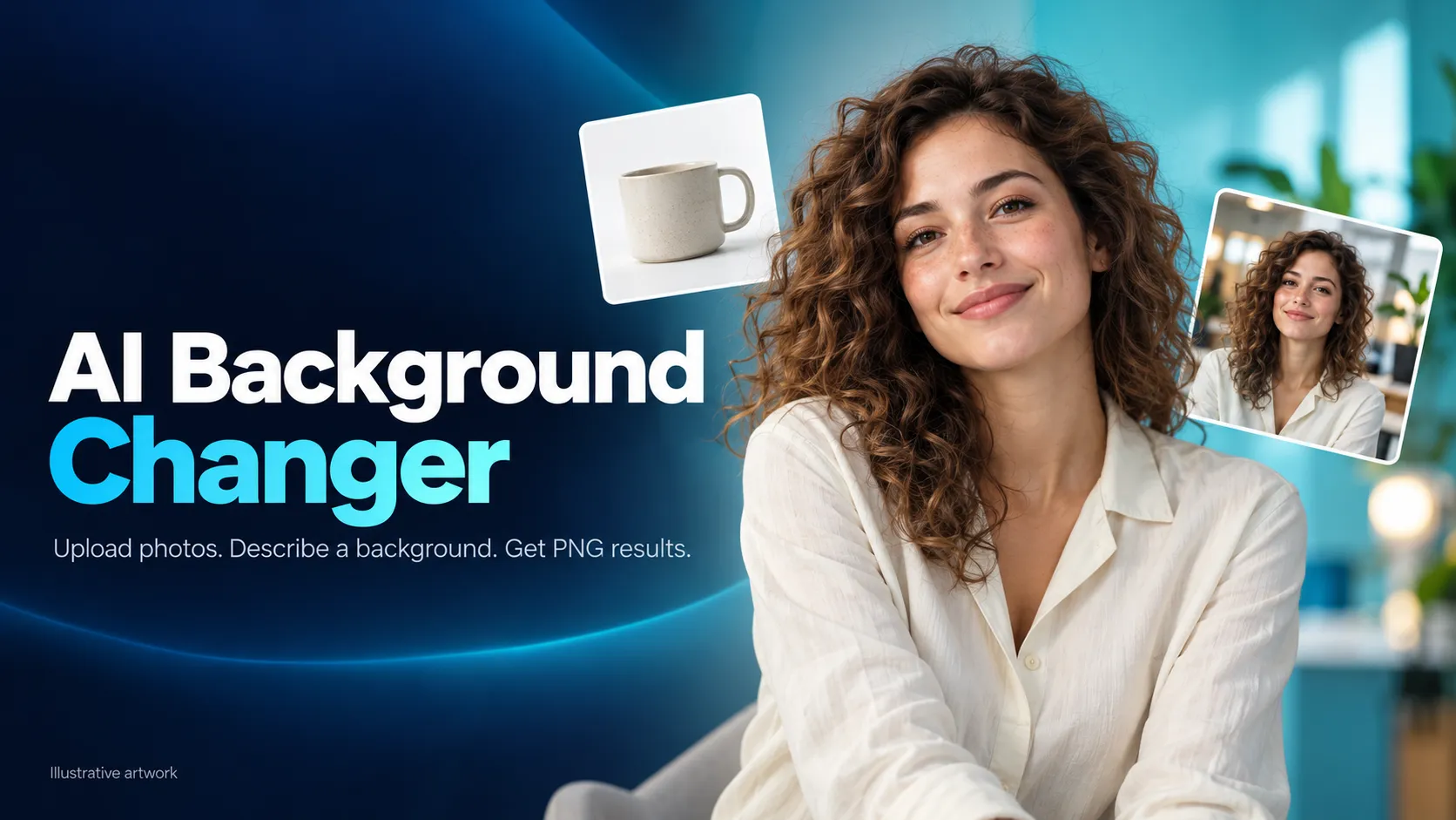 AI Background Changer — photo background editing illustration