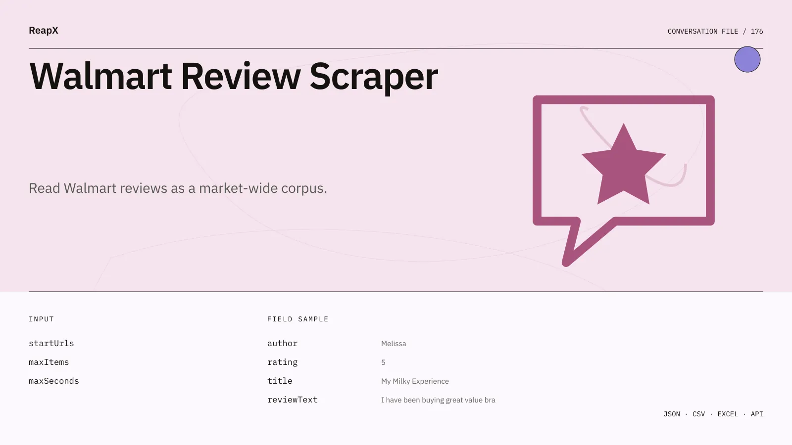 Walmart Review Scraper interface