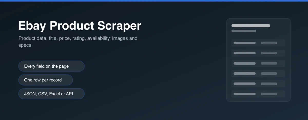 Ebay Product Scraper hero