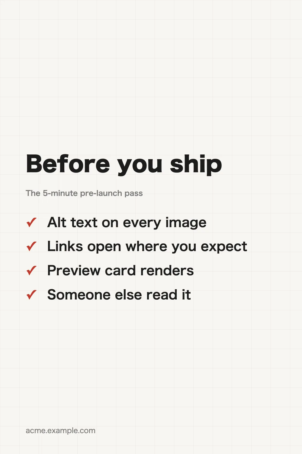 checklist sample