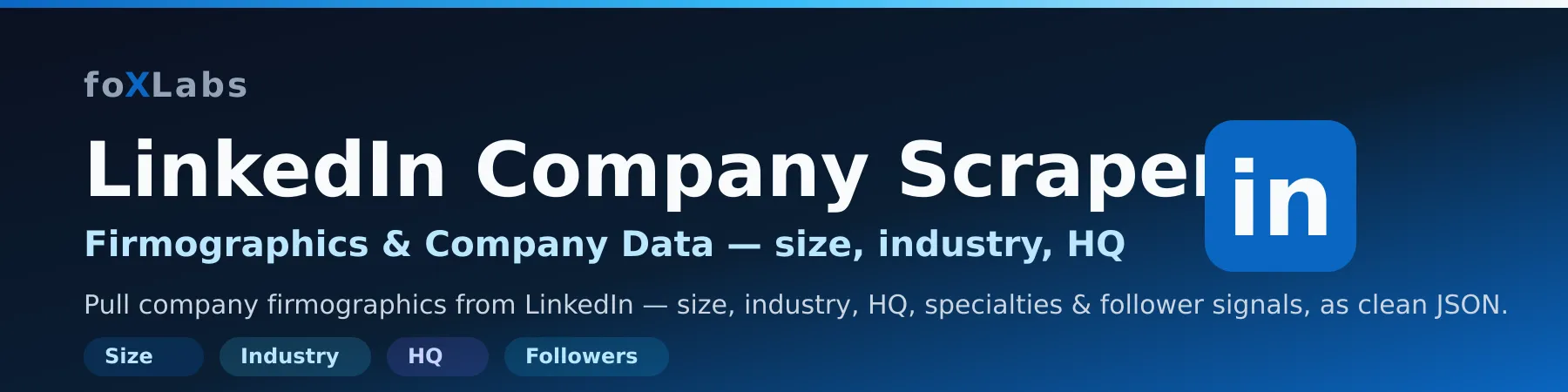 LinkedIn Company Scraper — firmographics & company data
