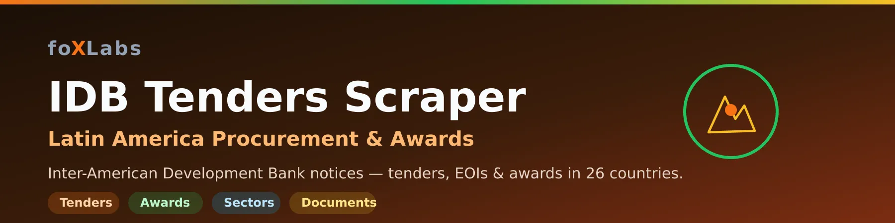 IDB Tenders Scraper banner