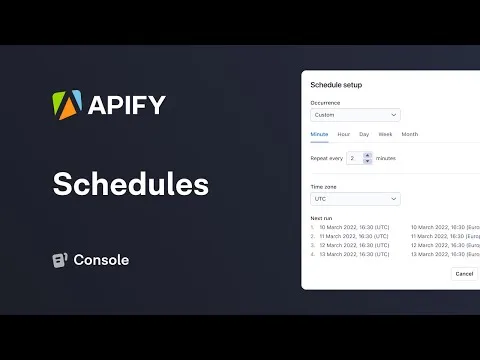 Schedule this actor to run automatically