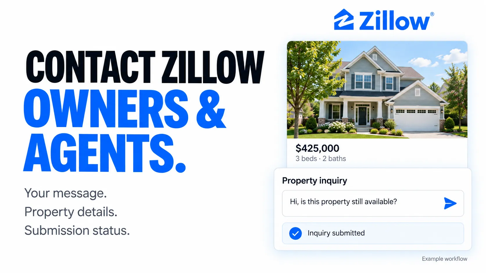 Contact Zillow owners and agents. Your message. Property details. Submission status.