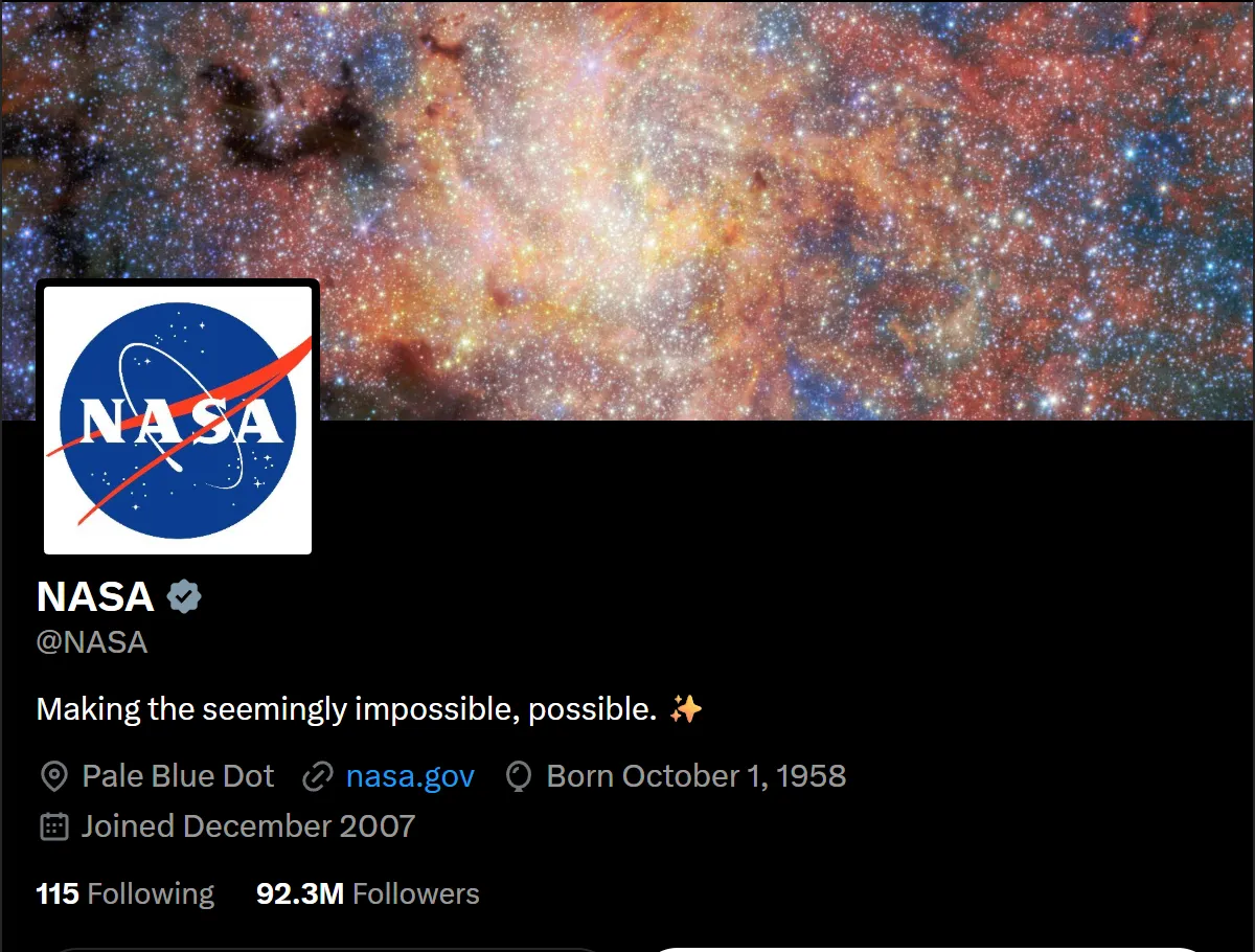 Public X (Twitter) profile page that Twitter Profile Scraper turns into a row