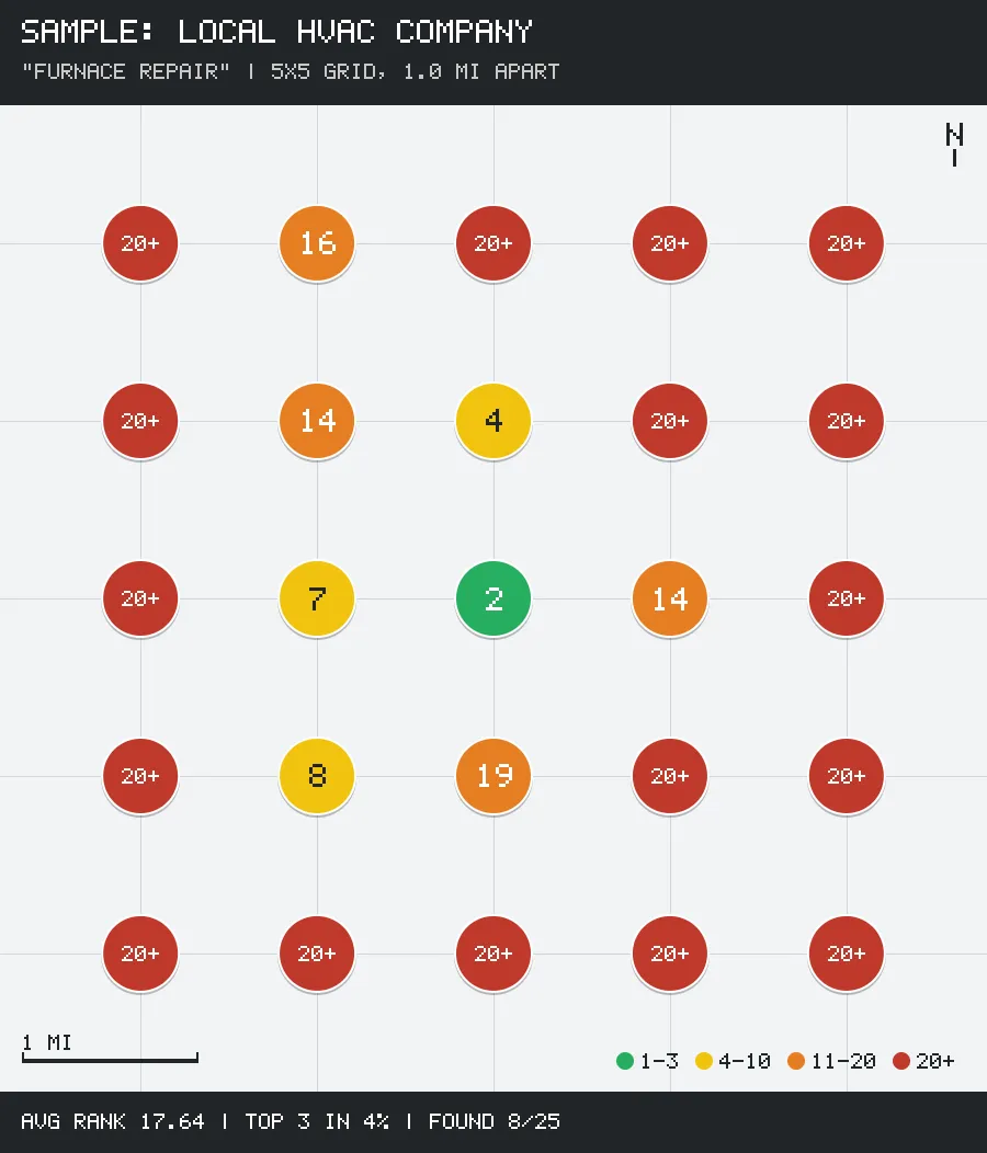 Sample geo-grid heatmap