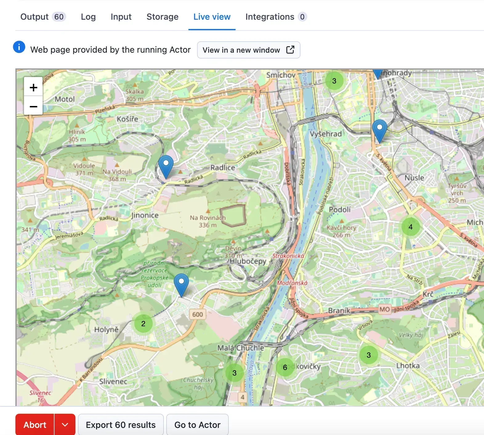 Google MapsExtractor map