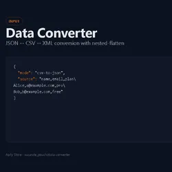 Data Converter — JSON, CSV & XML