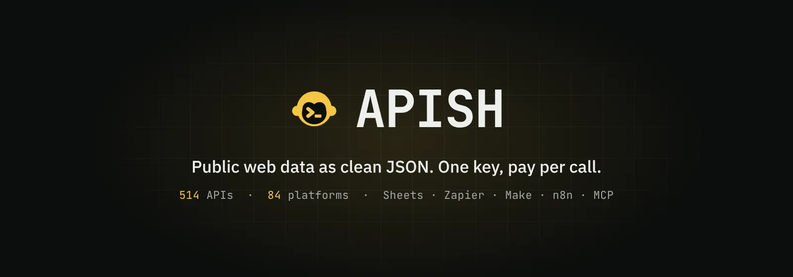 API.SH: public web data as clean JSON