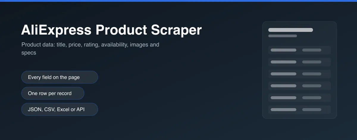 AliExpress Product Scraper hero