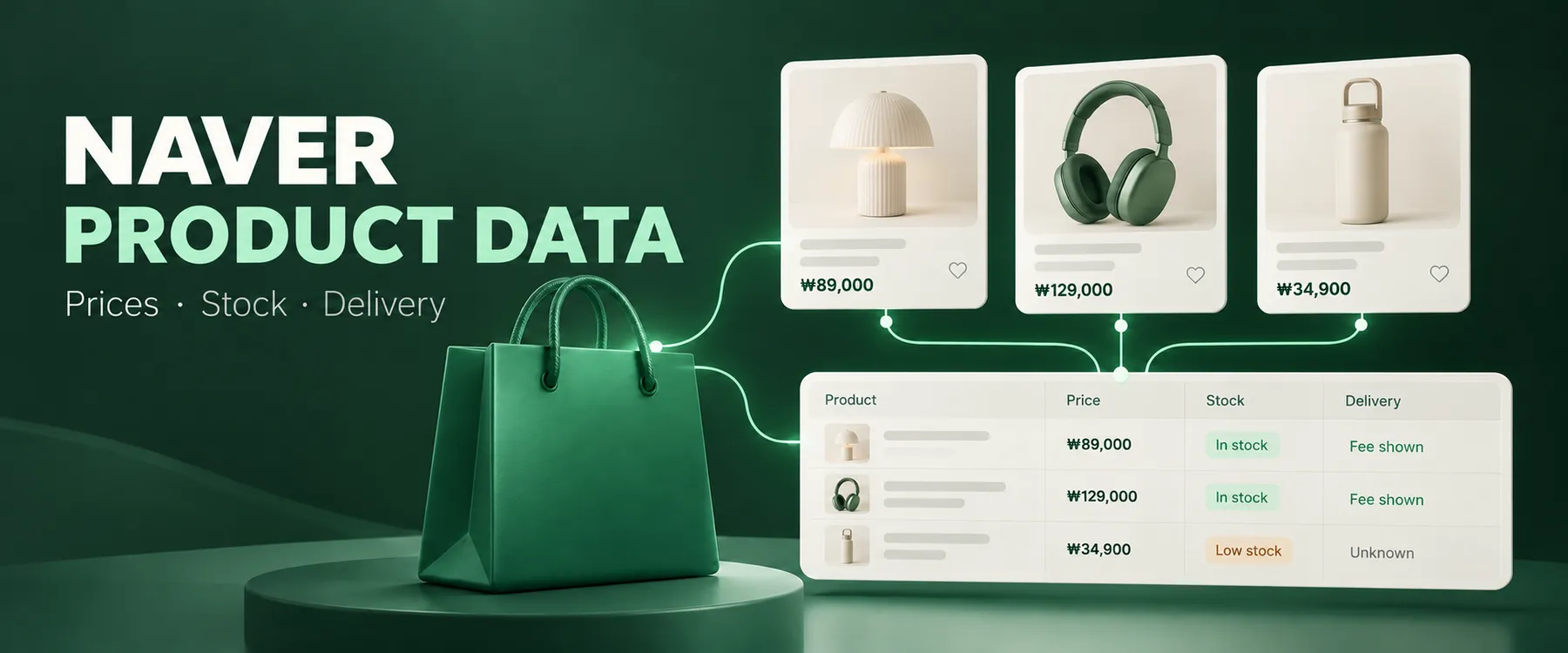 Naver product data illustration