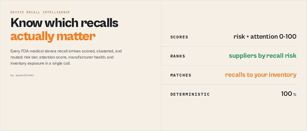 FDA Medical Device Recall Search — know which recalls actually matter
