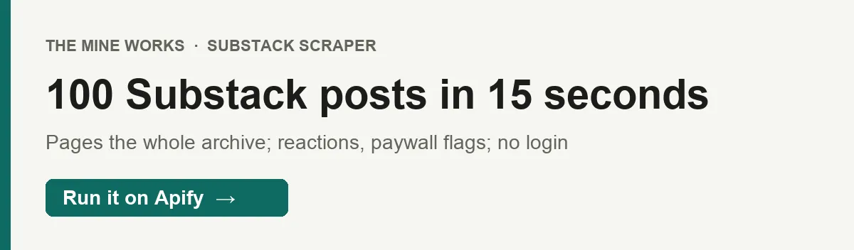 100 Substack posts in 15 seconds