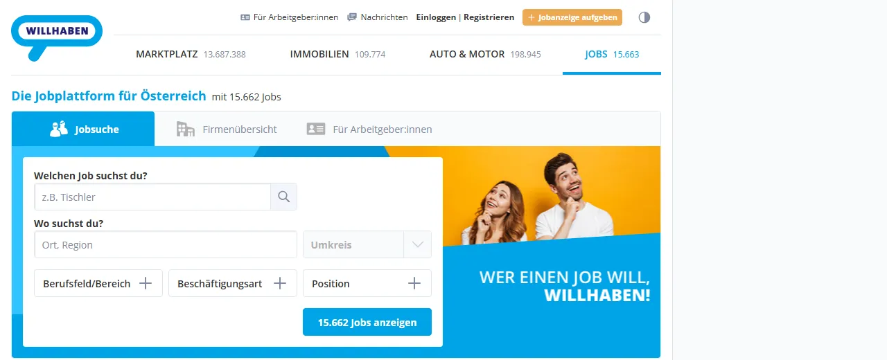 Willhaben.at Jobs Feed