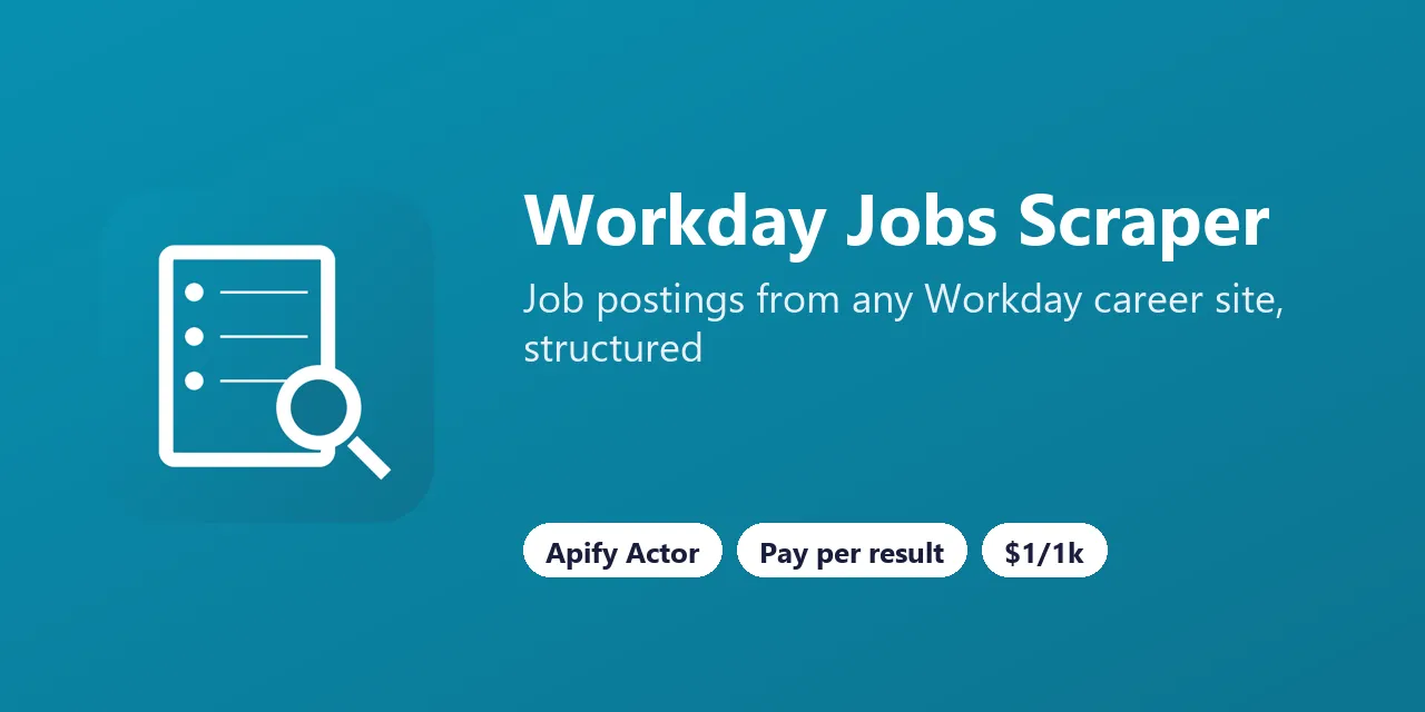 Workday Jobs Scraper on Apify