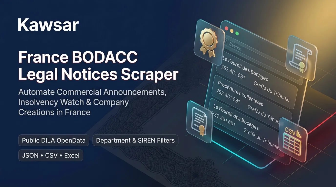 France BODACC Legal Notices