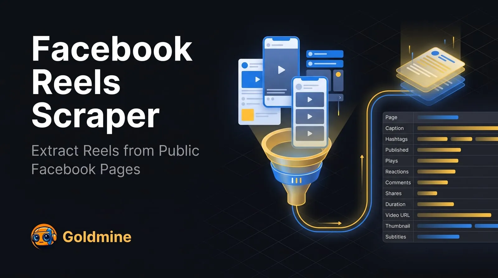 Facebook Reels Scraper by Goldmine