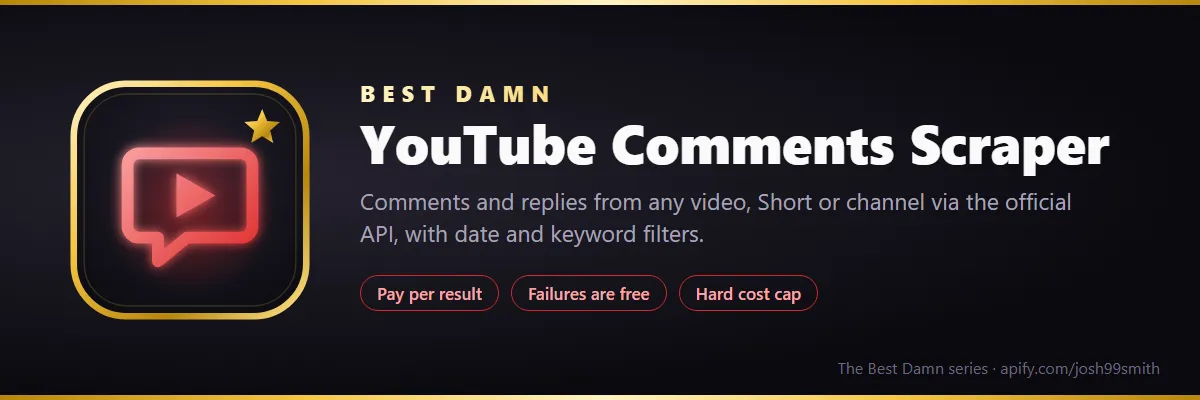 youtube-comments-scraper banner