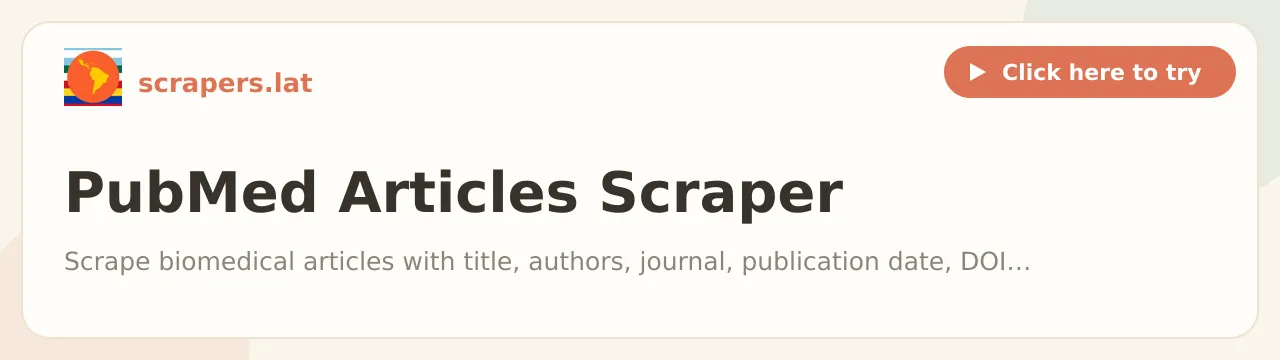 PubMed Articles Scraper