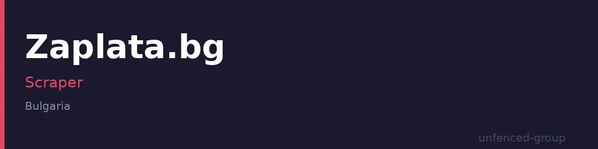 Zaplata.bg Scraper