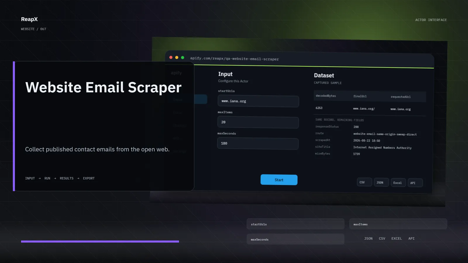 Website Email Scraper interface