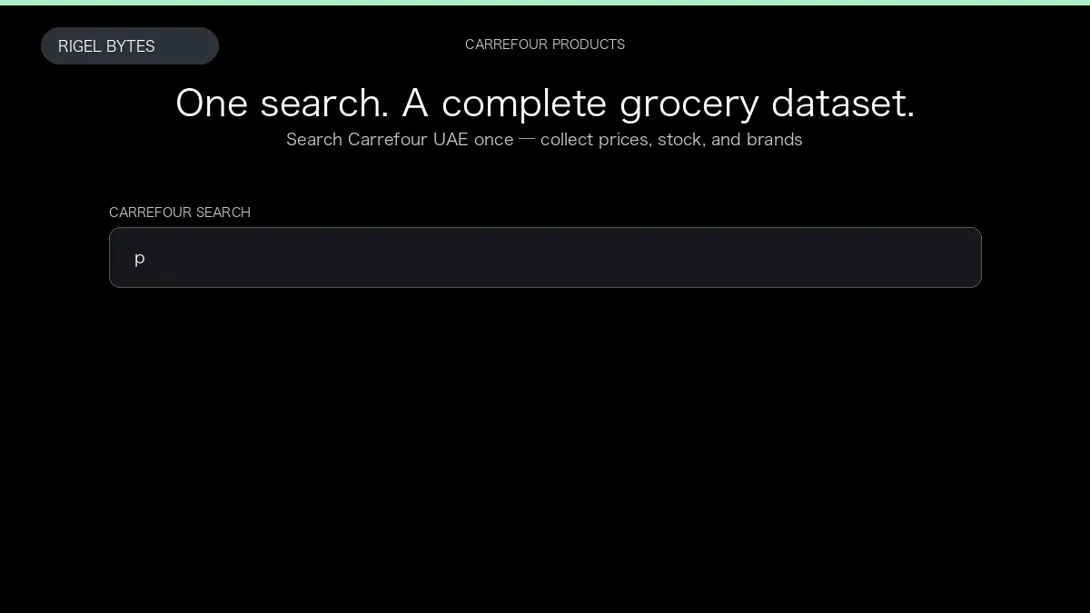 Carrefour Product Scraper — input to structured data