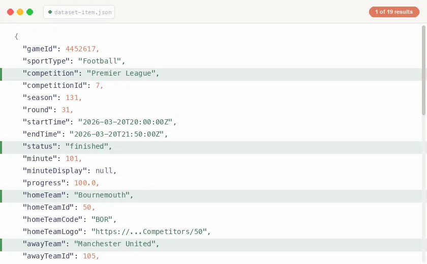 Bet365 Live Scores — structured JSON output with scores, odds, and match data