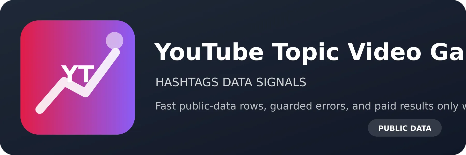 YouTube Topic Video Gap Finder logo