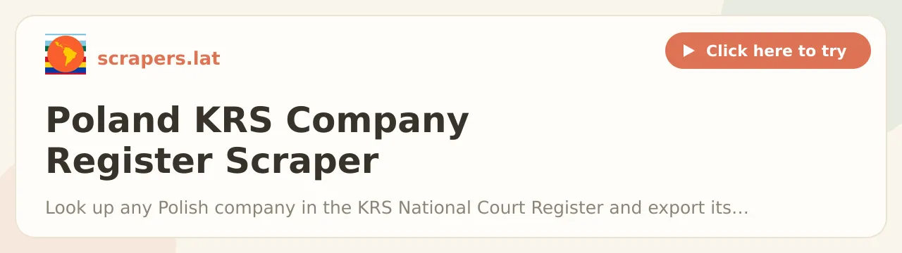 Poland KRS Company Register Scraper