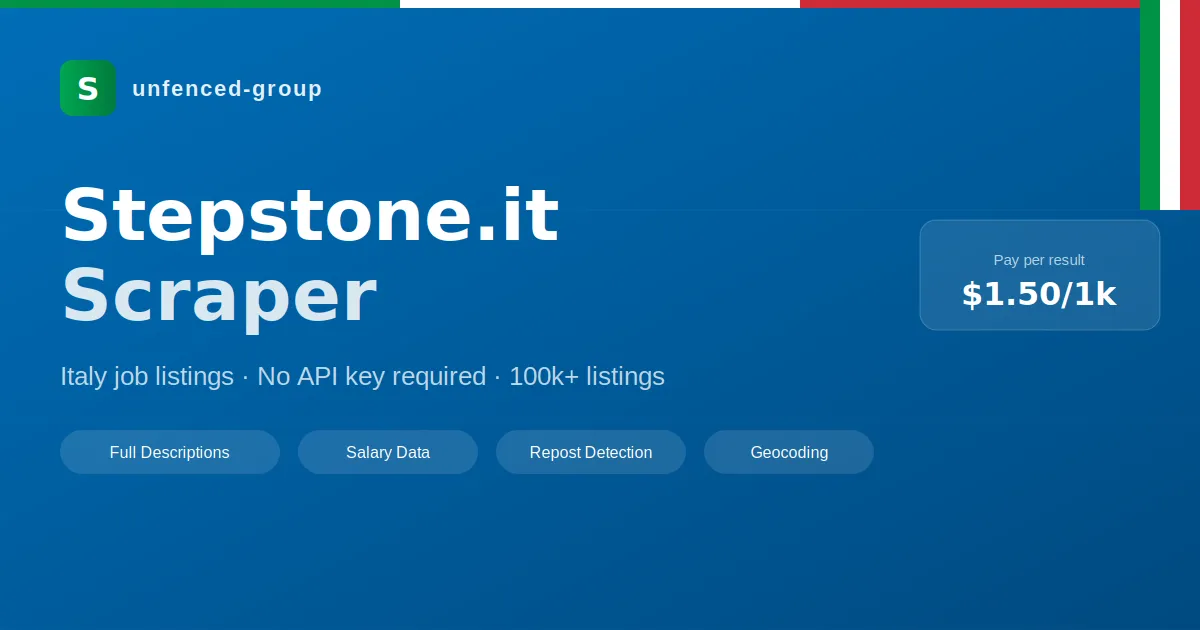Stepstone Italy Scraper