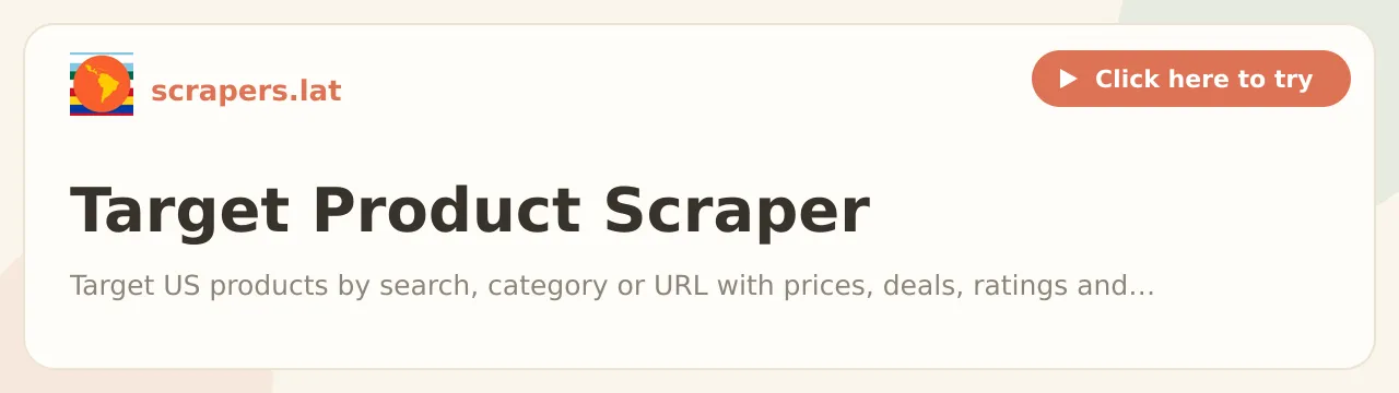 Target Product Scraper - Prices, Deals & Store Stock