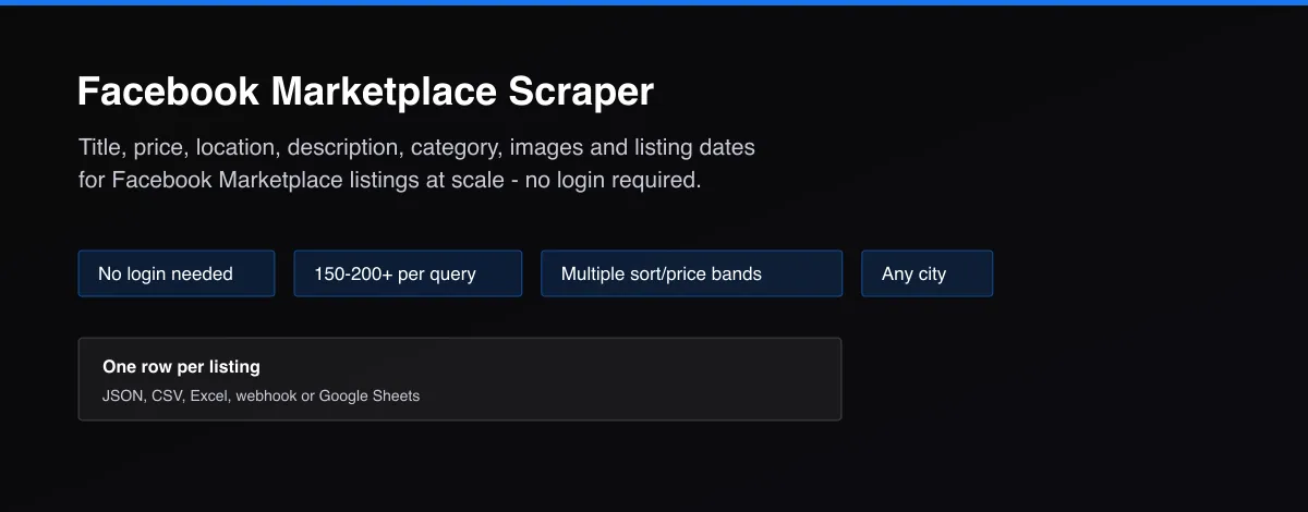 Facebook Marketplace Scraper