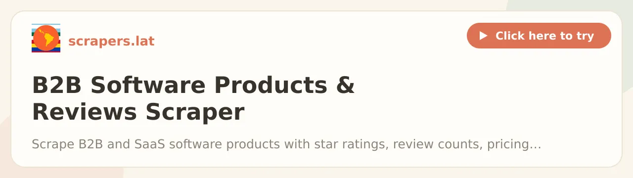 B2B Software Products & Reviews Scraper