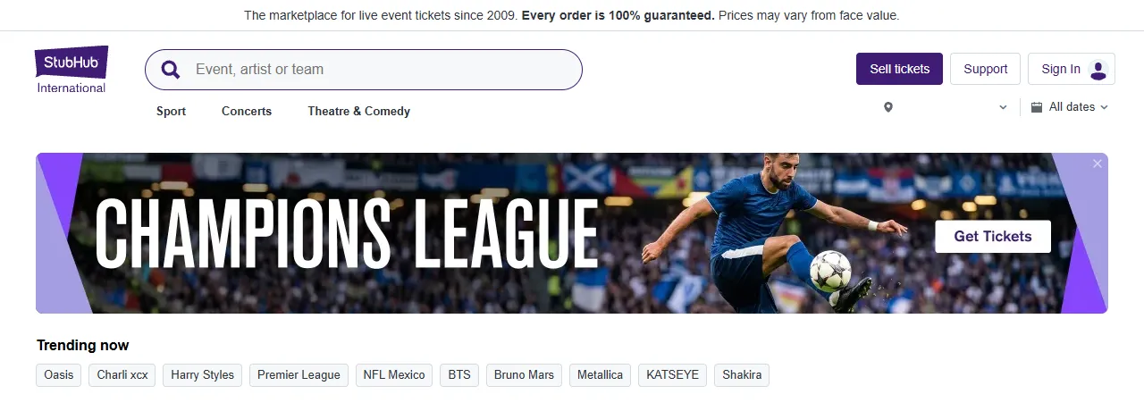 StubHub Ireland Scraper