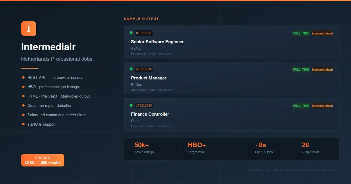 Intermediair Scraper