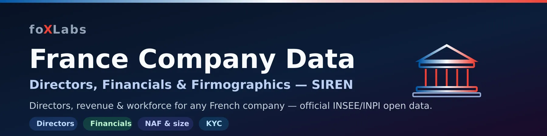 France Company Data — SIREN, Directors & Financials