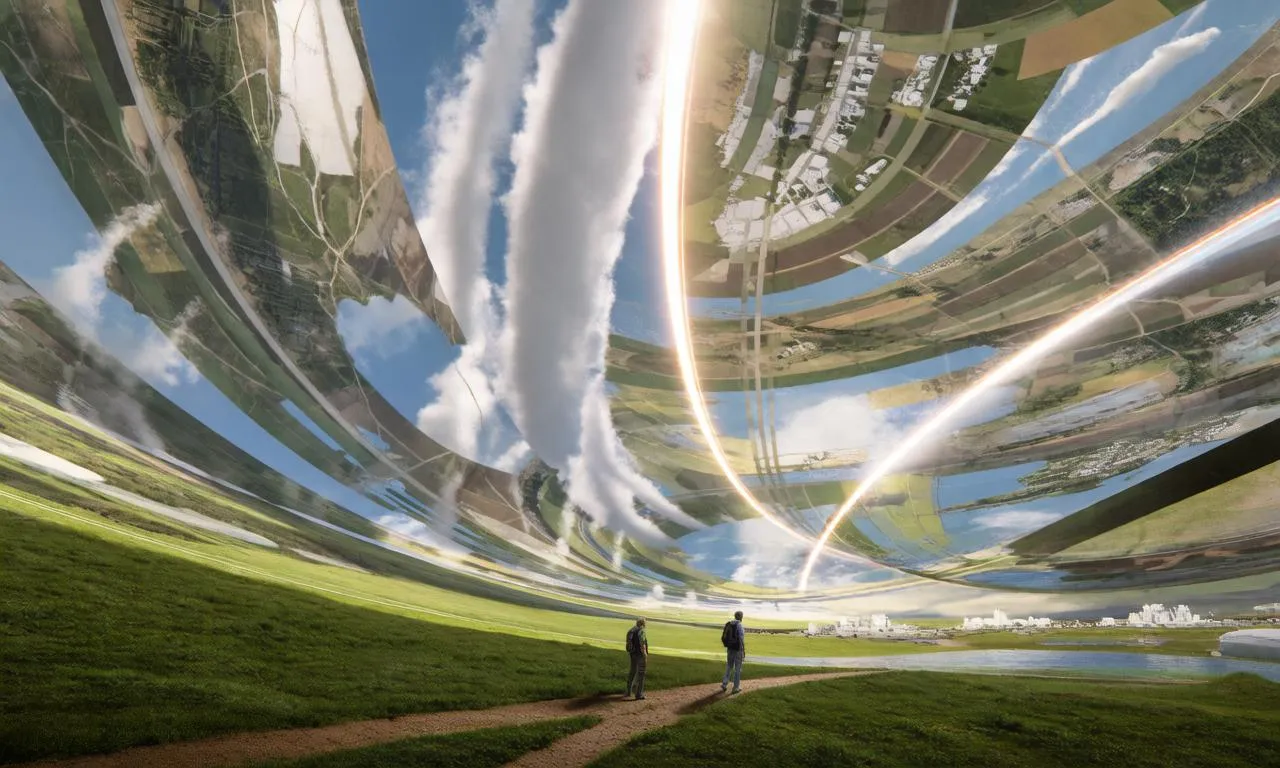 AI generated O'Neill cylinder sci-fi space habitat — Hunyuan Image 3 science fiction