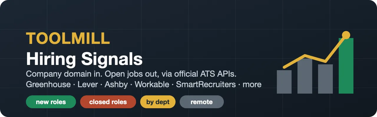 Toolmill Hiring Signals