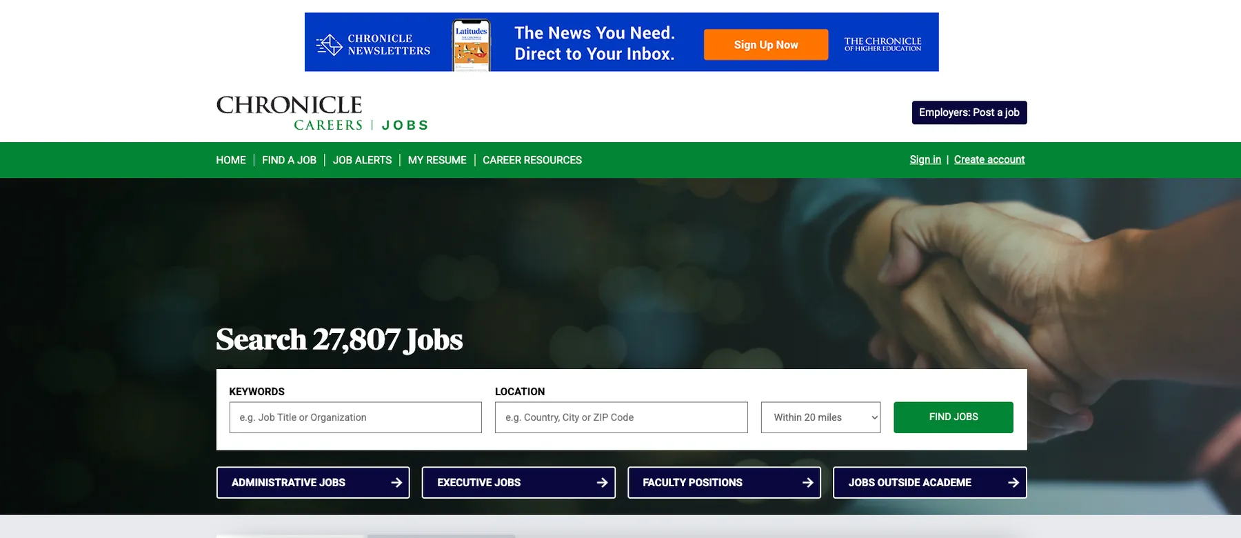 Jobs.chronicle.com Scraper
