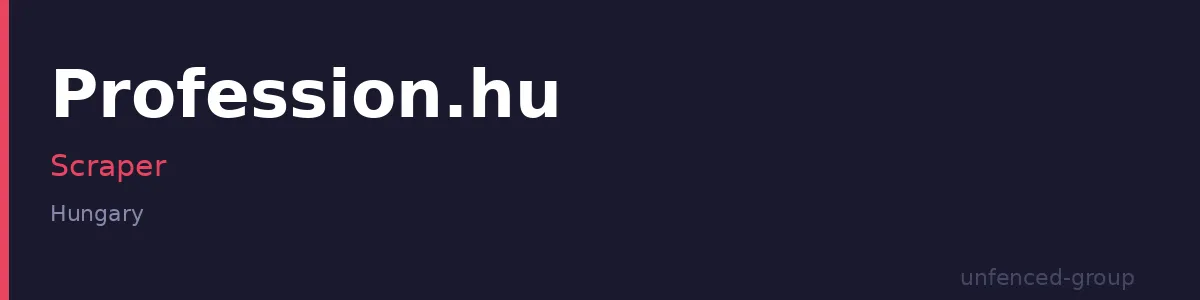 Profession.hu Scraper