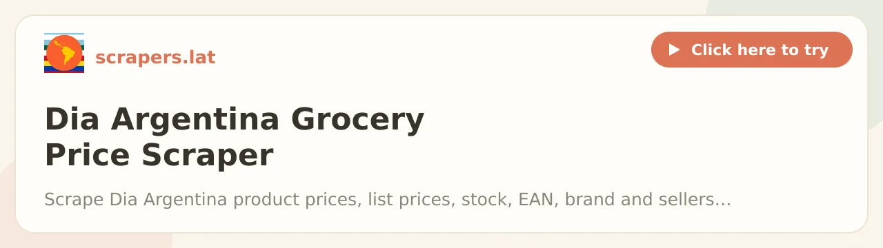 Dia Argentina Grocery Price Scraper