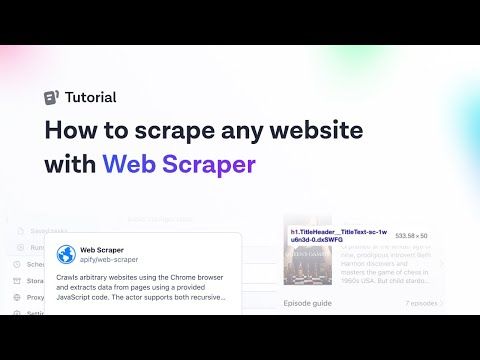 Watch Web Scraper video