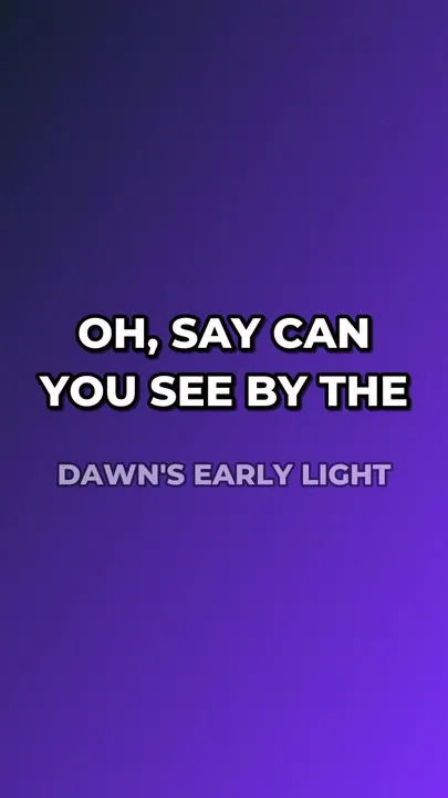 Lyric video on a gradient background