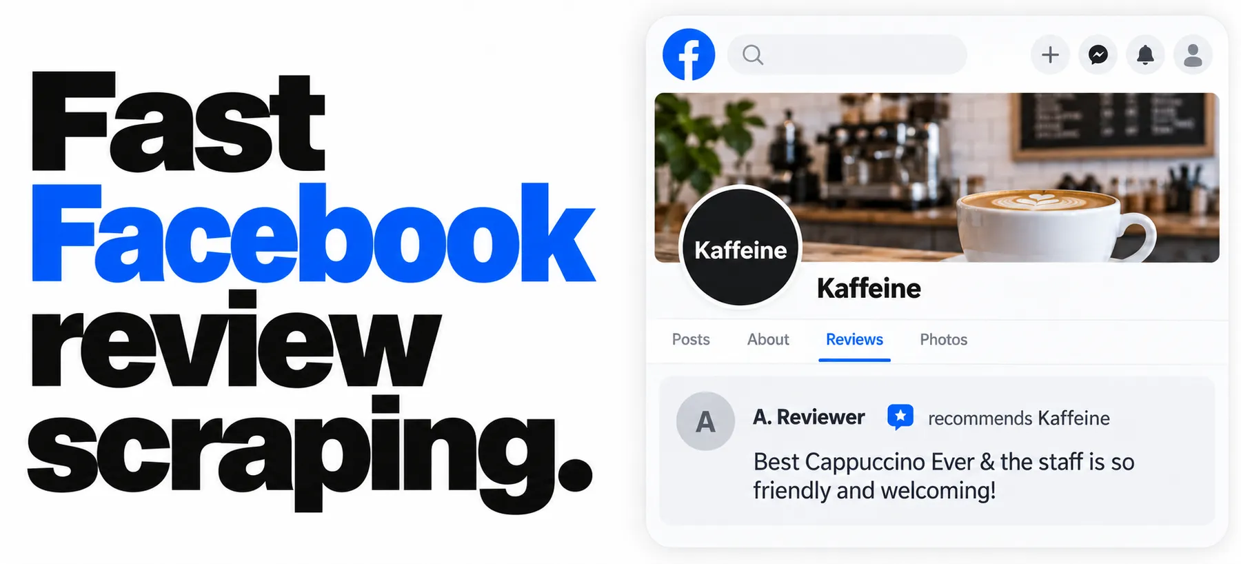 Fast Facebook review scraping.