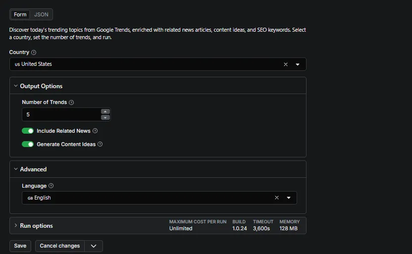 Google Trends Data Export Example