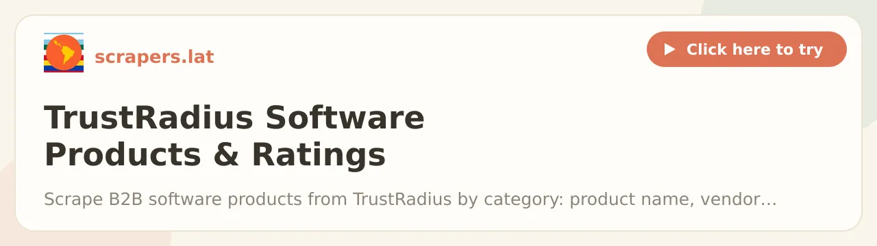 TrustRadius Software Products & Ratings Scraper